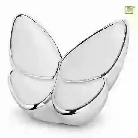 White Butterfly Urn